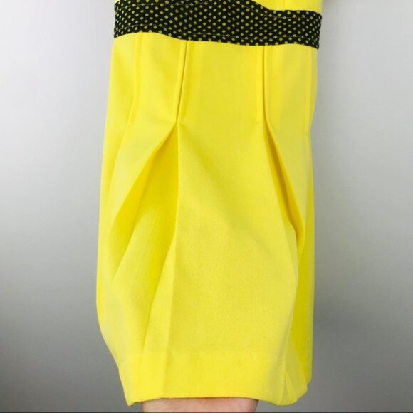 Marnie By London Yellow Polka dot Short Sleeve vintage Western Boho Flare Dress - Picture 12 of 16